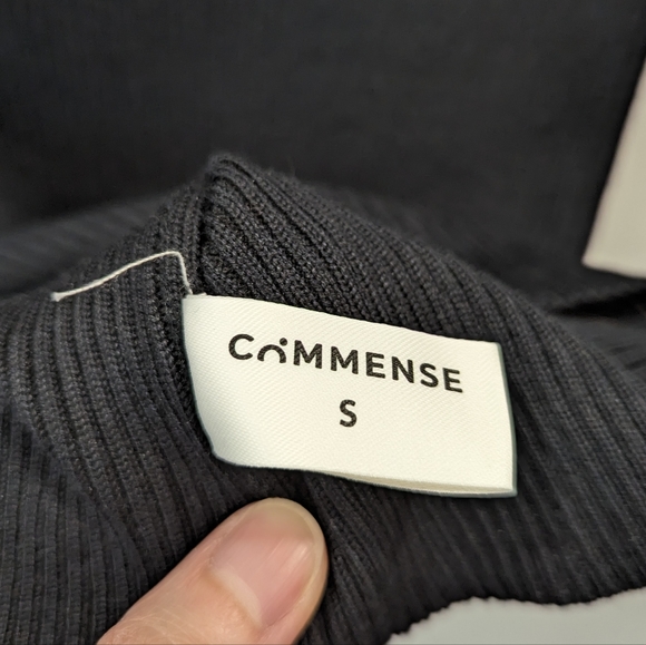 Commense Cutout Neckline Rib Knit Sweater - Picture 5 of 5